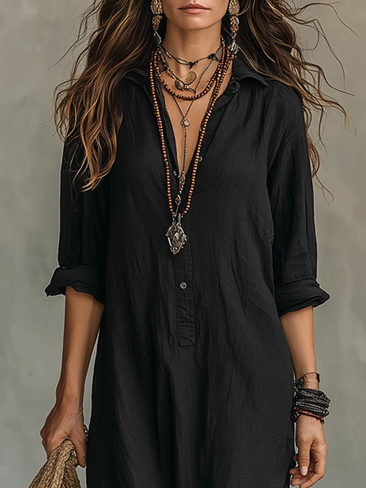 WILLOW | Abito Maxi Senza Sforzo, Silhouette Lusinghiera, Versatile per l'uso Quotidiano