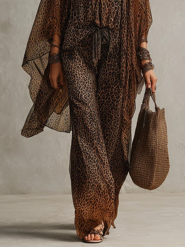 Ensemble Luxe 3 pezzi Boho Leopardo