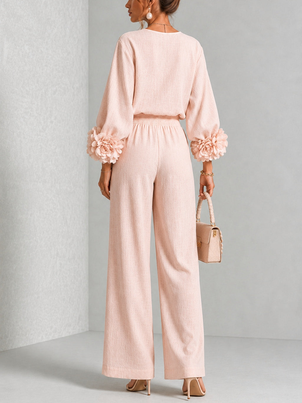 ROSALIE | SET A DUE PEZZI CON POLSINI FLOREALI.