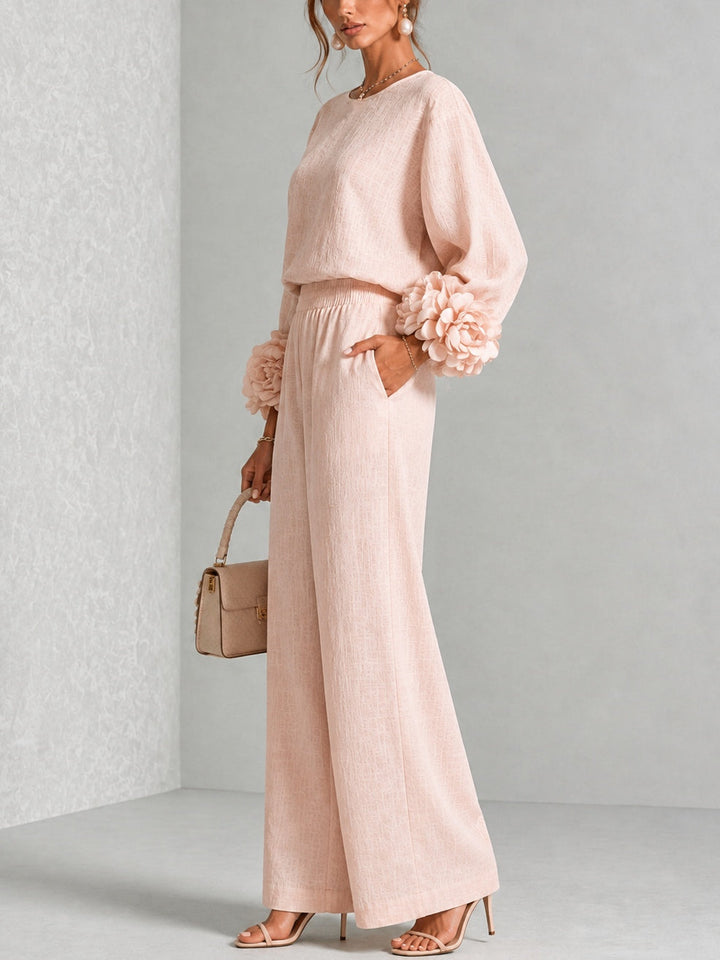ROSALIE | SET A DUE PEZZI CON POLSINI FLOREALI.