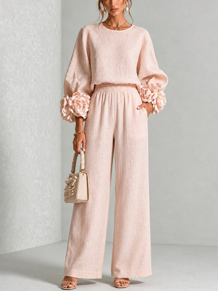 ROSALIE | SET A DUE PEZZI CON POLSINI FLOREALI.