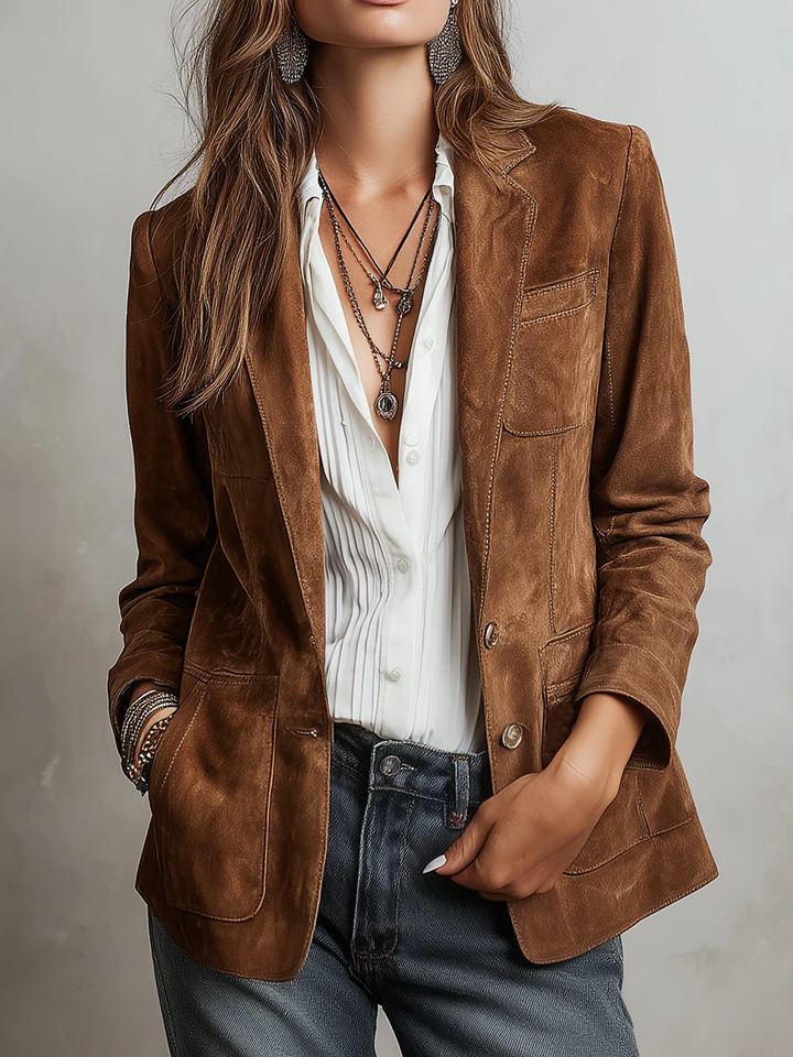 Blazer Vintage Marrone da Donna