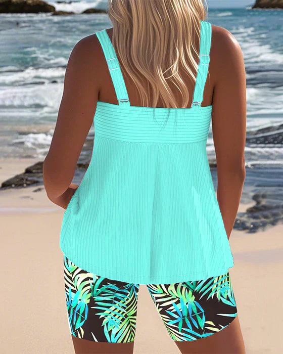 Daphne | Pantaloni Corti Tankini a Righe Bright