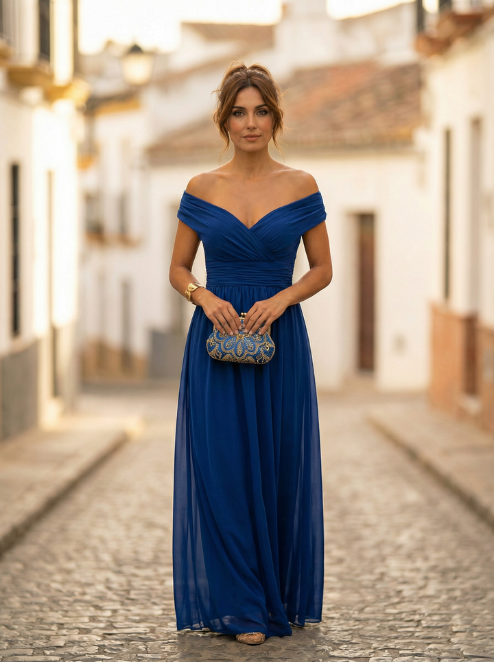 Leo | Vestito lungo con scollo a V elegante