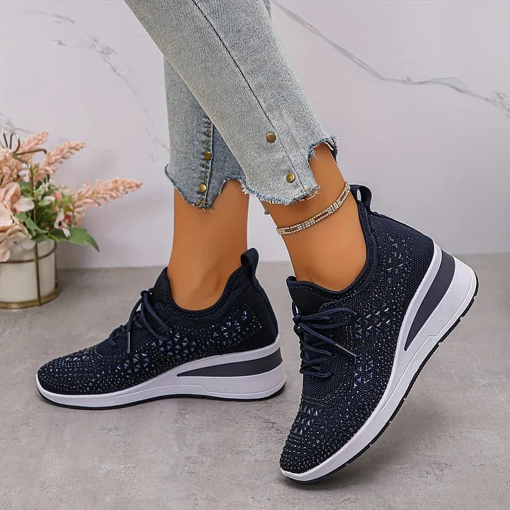 Bonnie | Sneakers Comfort Ortopediche con Strass