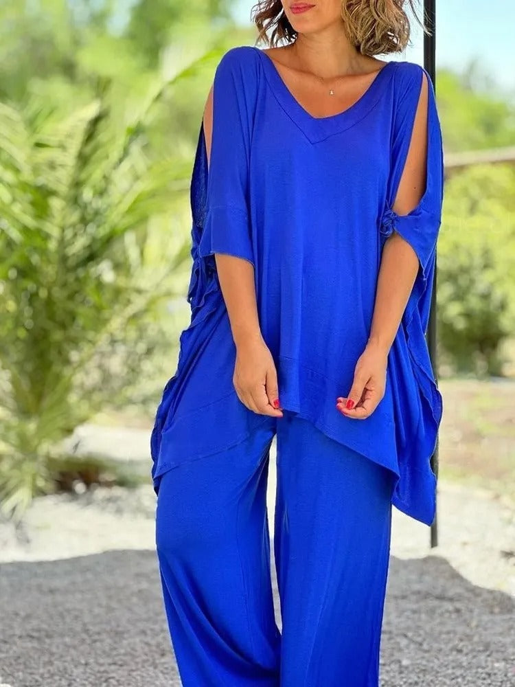 Úrsula™ | Set Tunica con Spalle Scoperte e Pantaloni