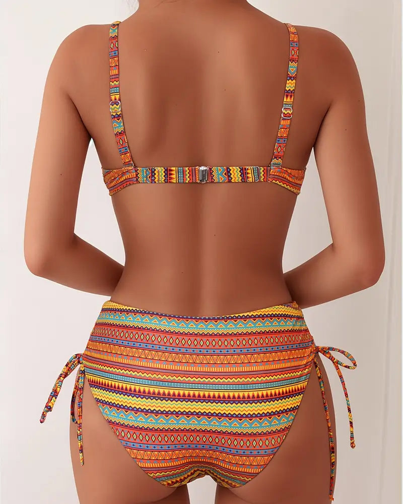 Rosa™ | Bikini a due pezzi con stampa a righe