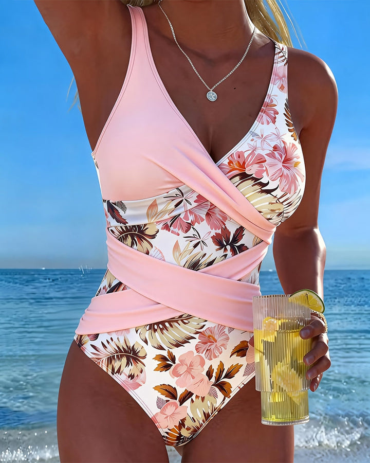 LAIA™ | Costume da Bagno Floreale Contrasto