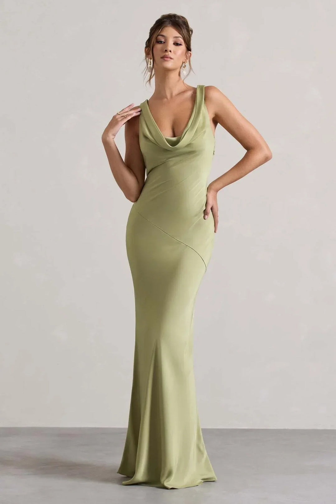 Célestine Vestito Lungo — Verde Oliva