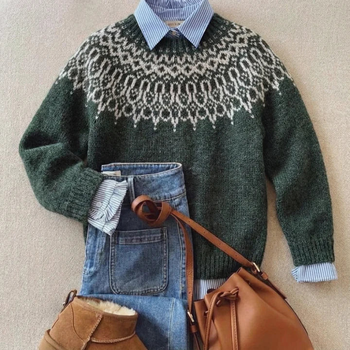 Runa | Maglione Fiocco di Neve Forestale