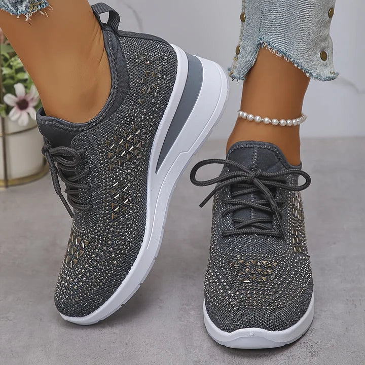 Bonnie | Sneakers Comfort Ortopediche con Strass
