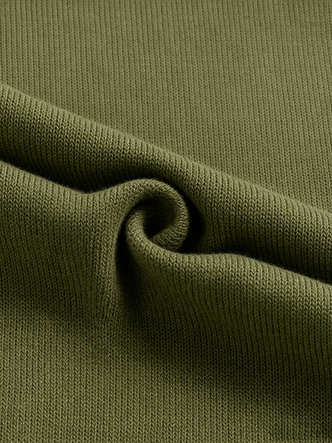 Alessia | Cardigan Verde Militare con Cappuccio e Chiusura a Bottoni