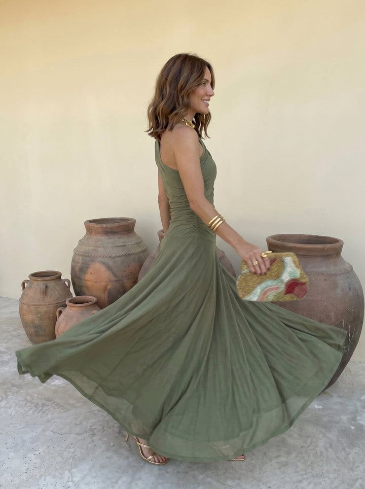 Irene / Vestito elegante senza spalline in rete