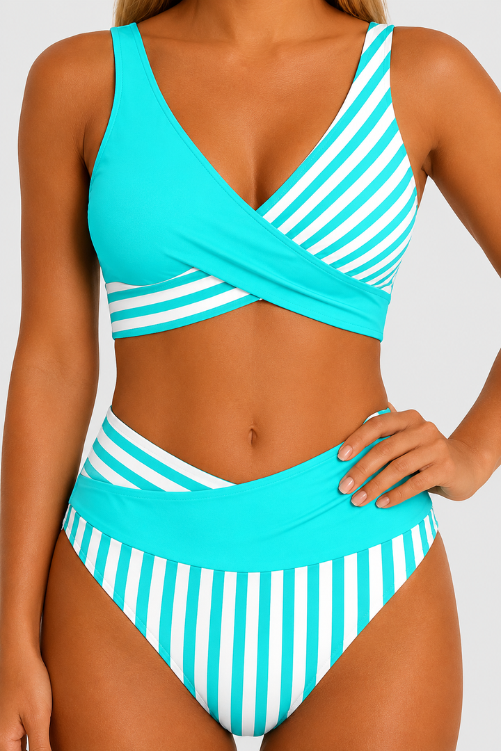 Diana - Costume da bagno a righe incrociate