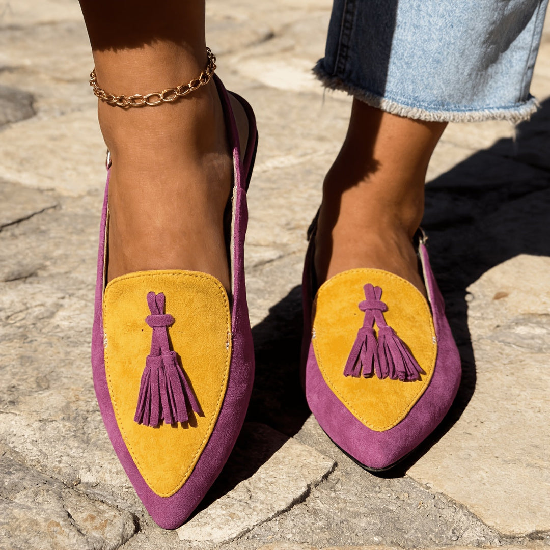 Marisa | Mules Slingback con Frange