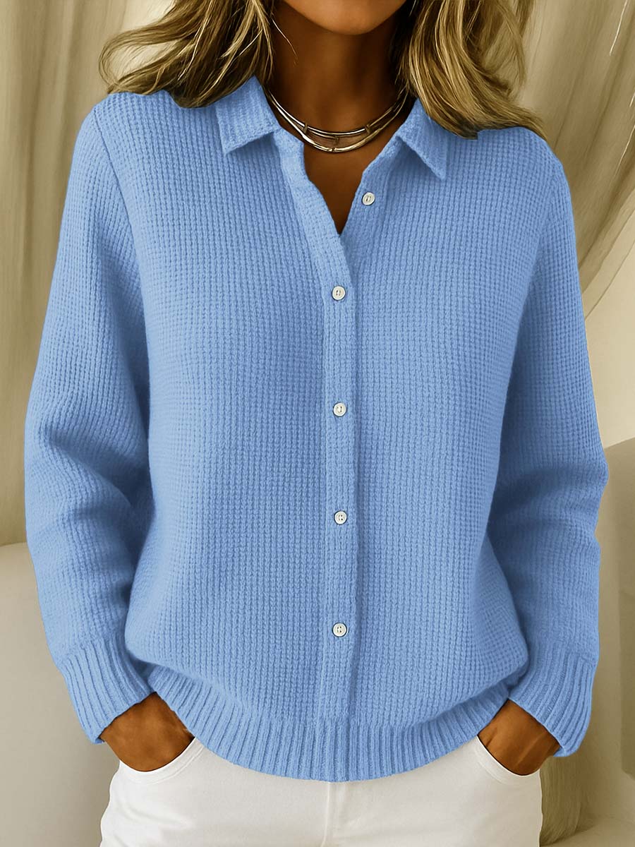 Camille™ | Cardigan Button-Up in Maglia Testurizzata