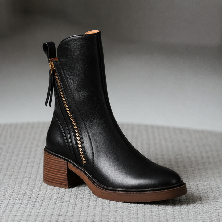 Erica™ | Stivali in Pelle con Tacco Blocco
