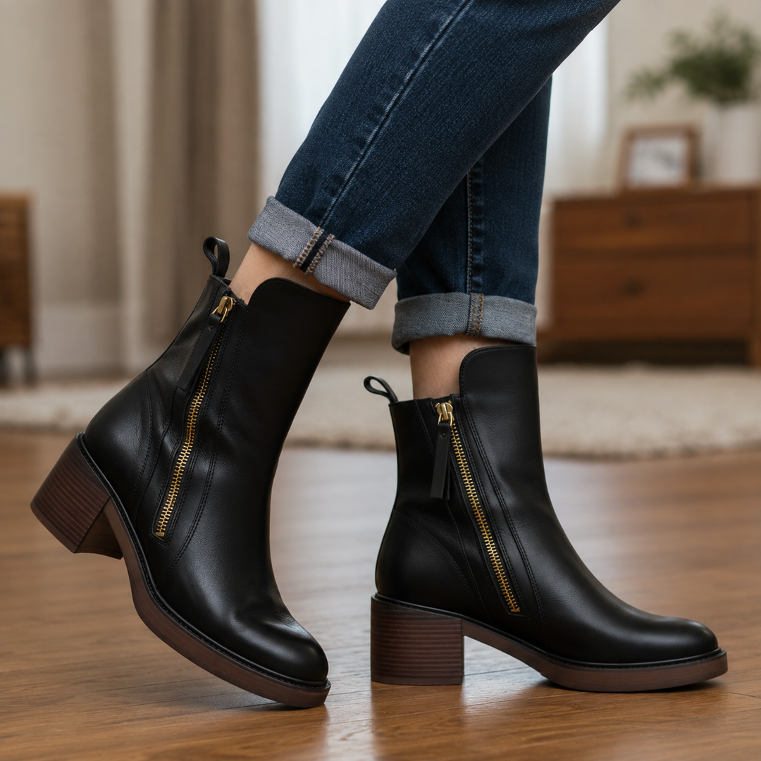 Erica™ | Stivali in Pelle con Tacco Blocco