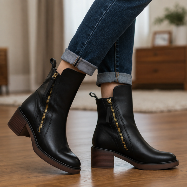 Erica™ | Stivali in Pelle con Tacco Blocco