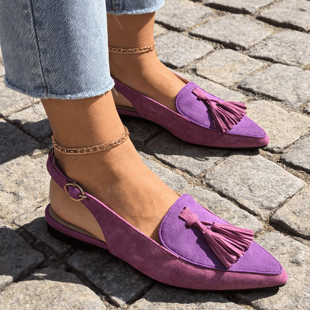 Marisa | Mules Slingback con Frange