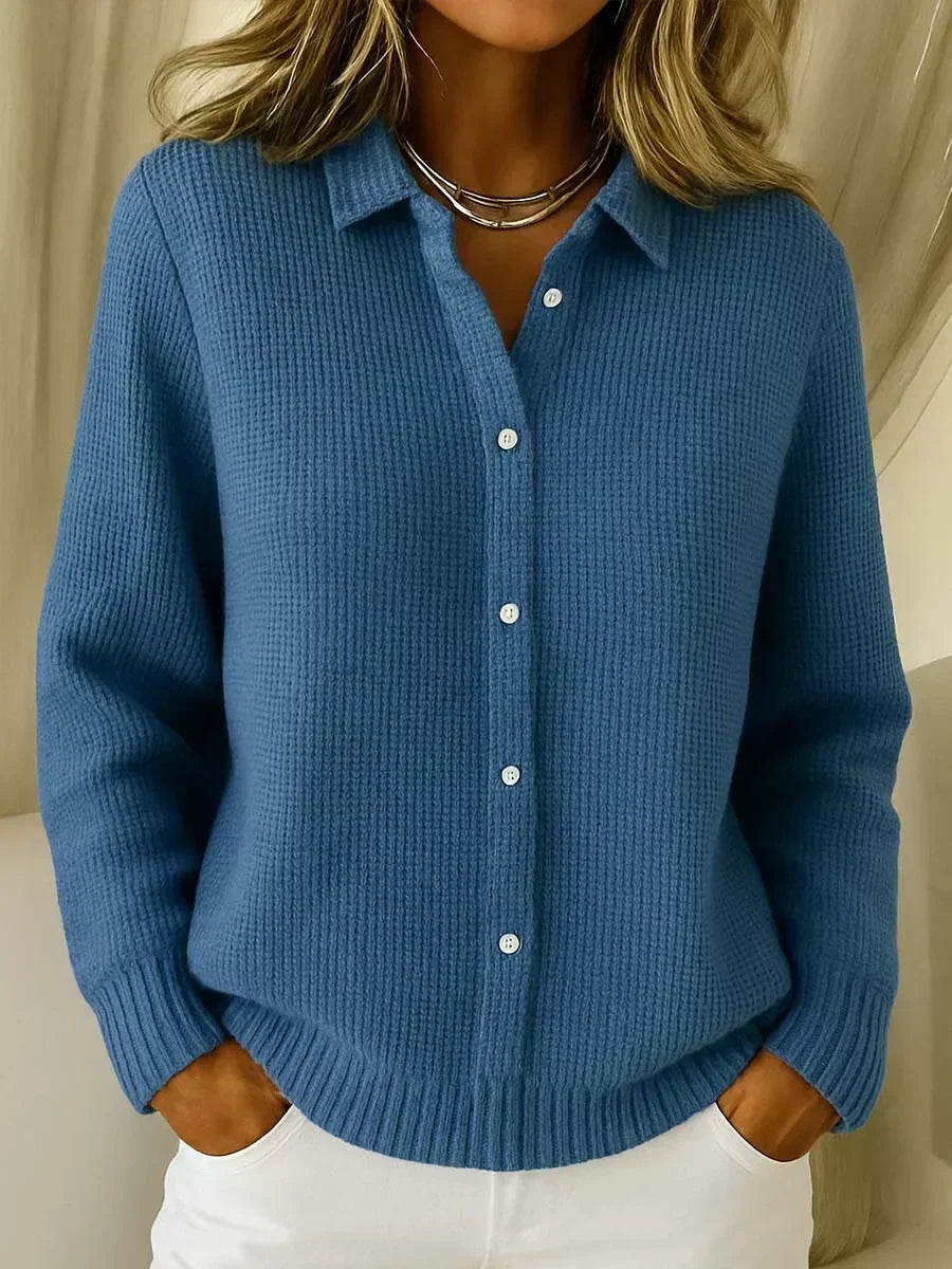 Camille™ | Cardigan Button-Up in Maglia Testurizzata