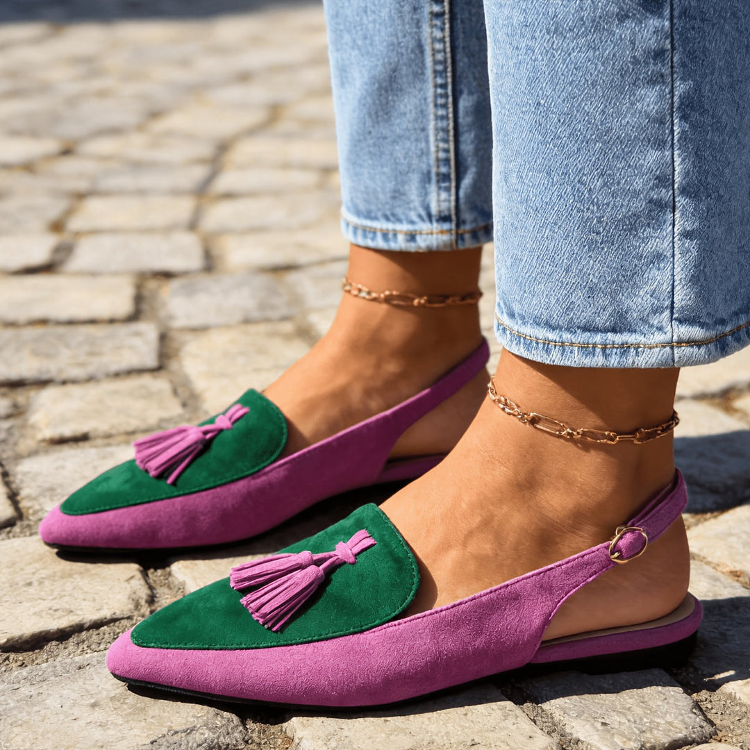 Marisa | Mules Slingback con Frange