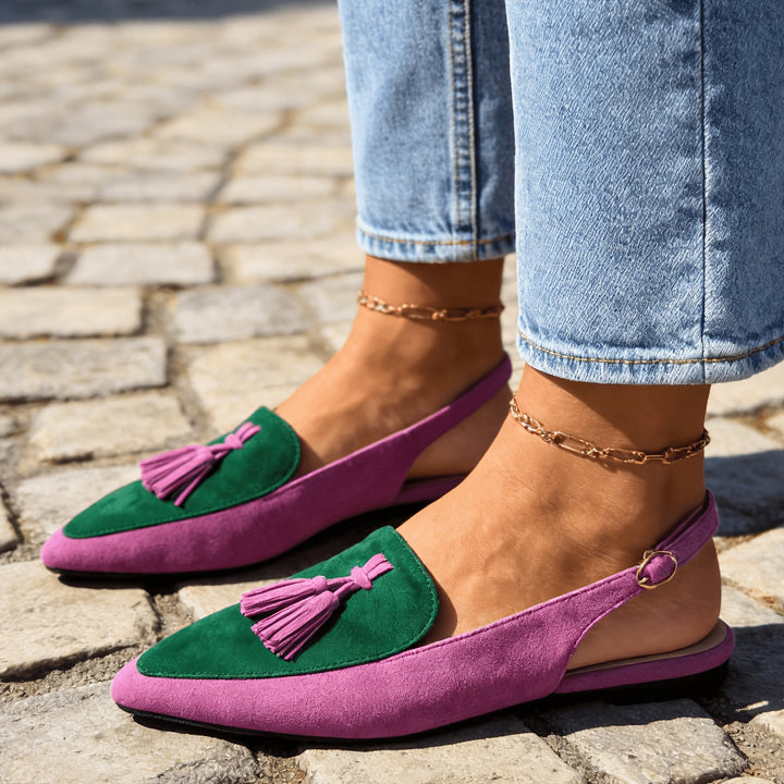 Marisa | Mules Slingback con Frange