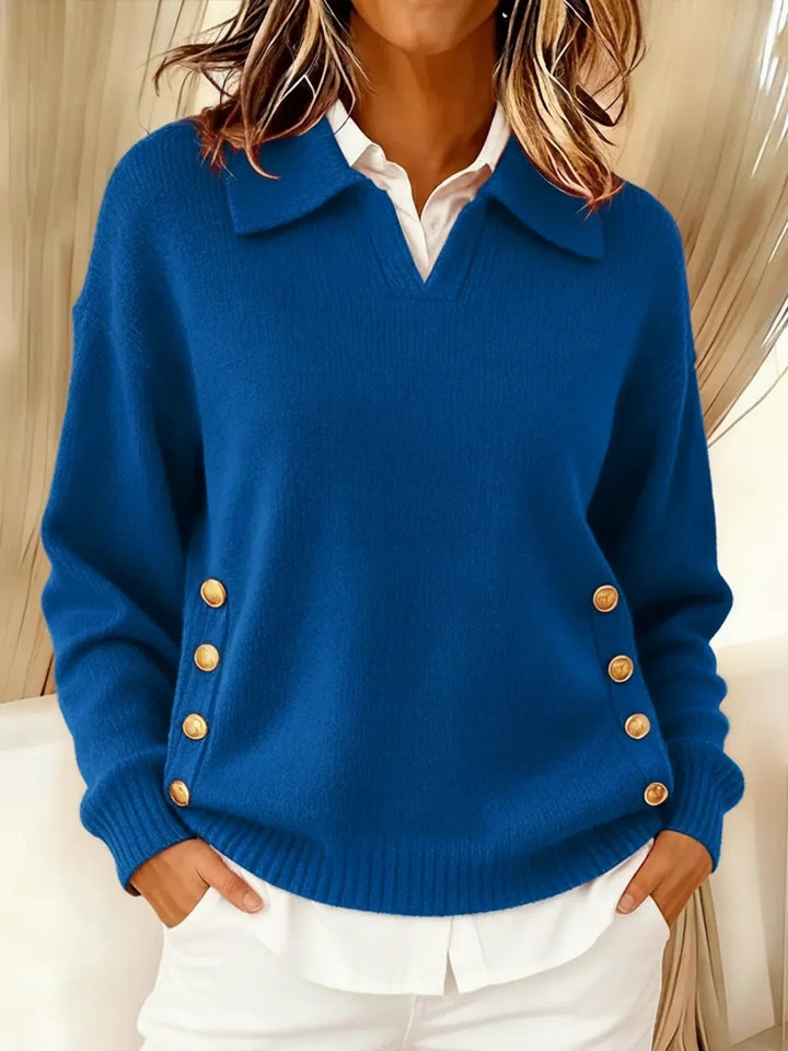 Vynette™ | Maglione a V con Collo