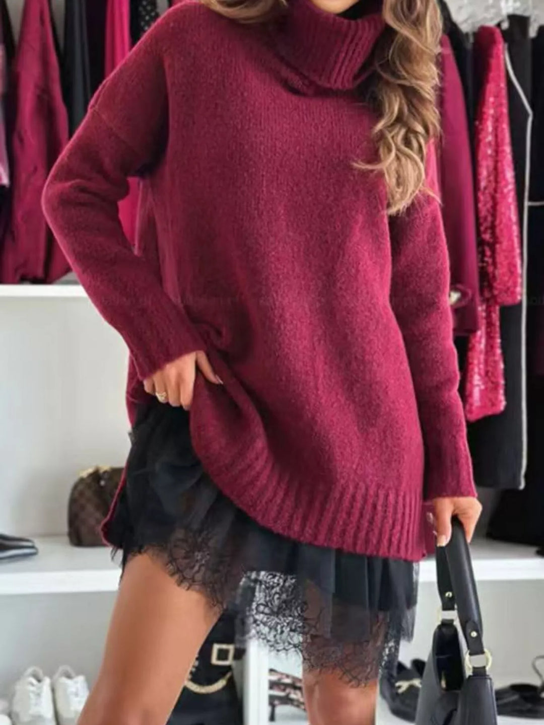 Stella | Maglione Oversized con Collo Alto