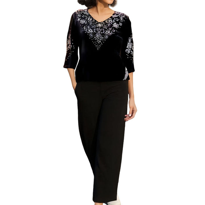 Elvire - Completo elegante in velluto a due pezzi