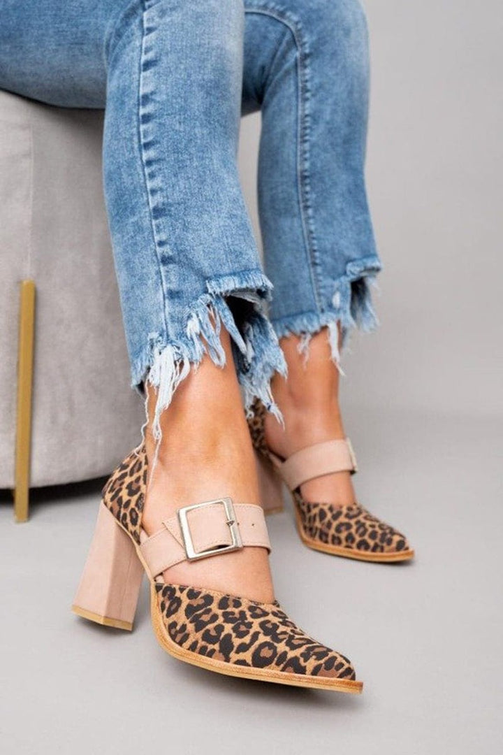 Barbara | Tacchi a blocco con stampa leopardata audace