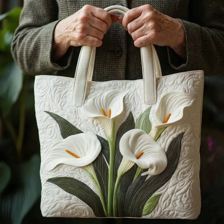 Borsa Artigianale Imbottita - Girasoli Bianchi
