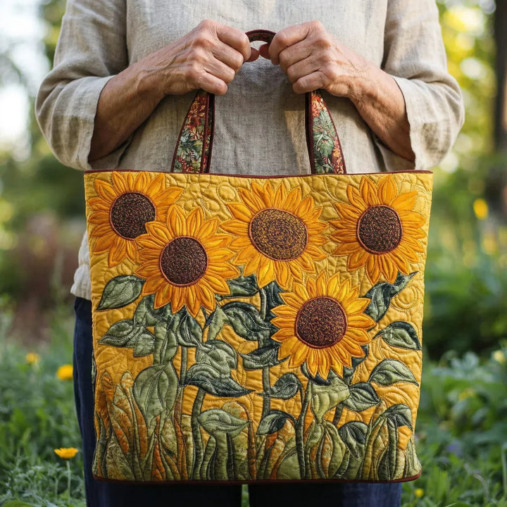 Borsa Classica Imbottita - Girasoli