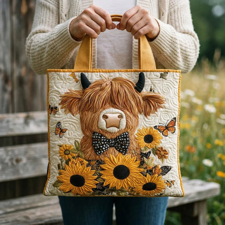 Borsa Imbottita - Mucca delle Terre Alte con Girasoli