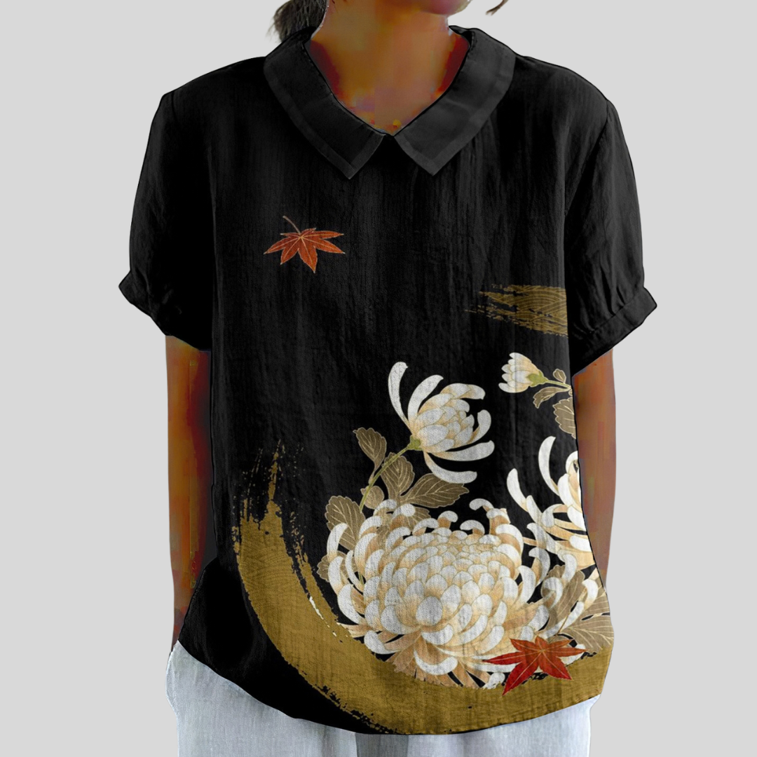 Ivy | Blusa Botanica con Collo