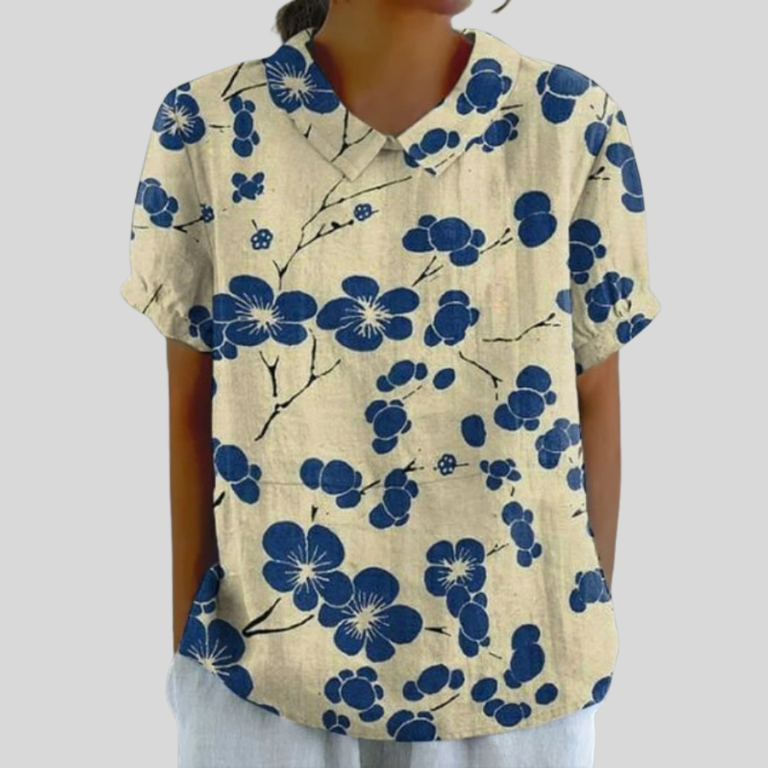 Margaux | Blusa con Collo a Fiori