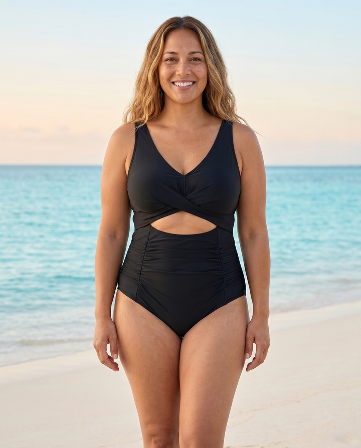 Costume Intero Con Cutout Arricciato