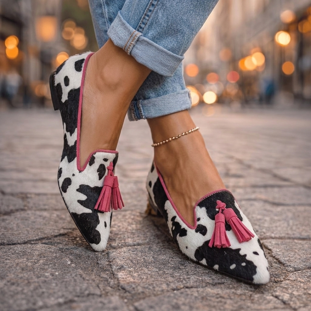 Ondina | Ballerine a punta con nappine