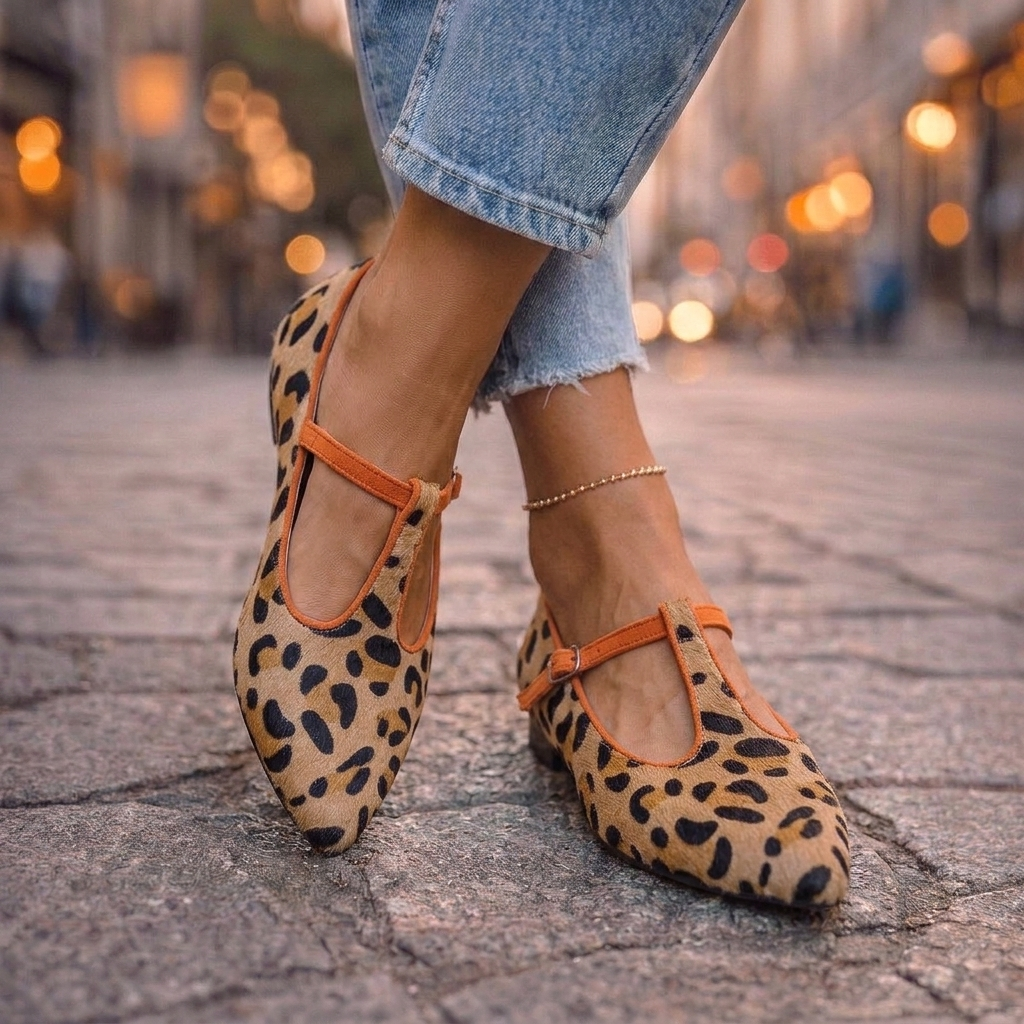 Matilde | Scarpe a Punta Leopardo con Fibbia