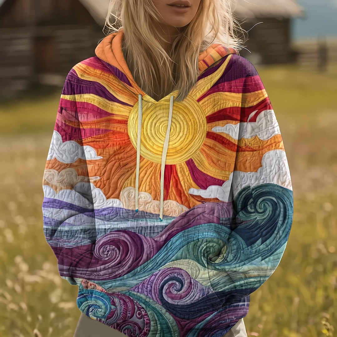 Helora™ | Felpa con stampa Sunburst