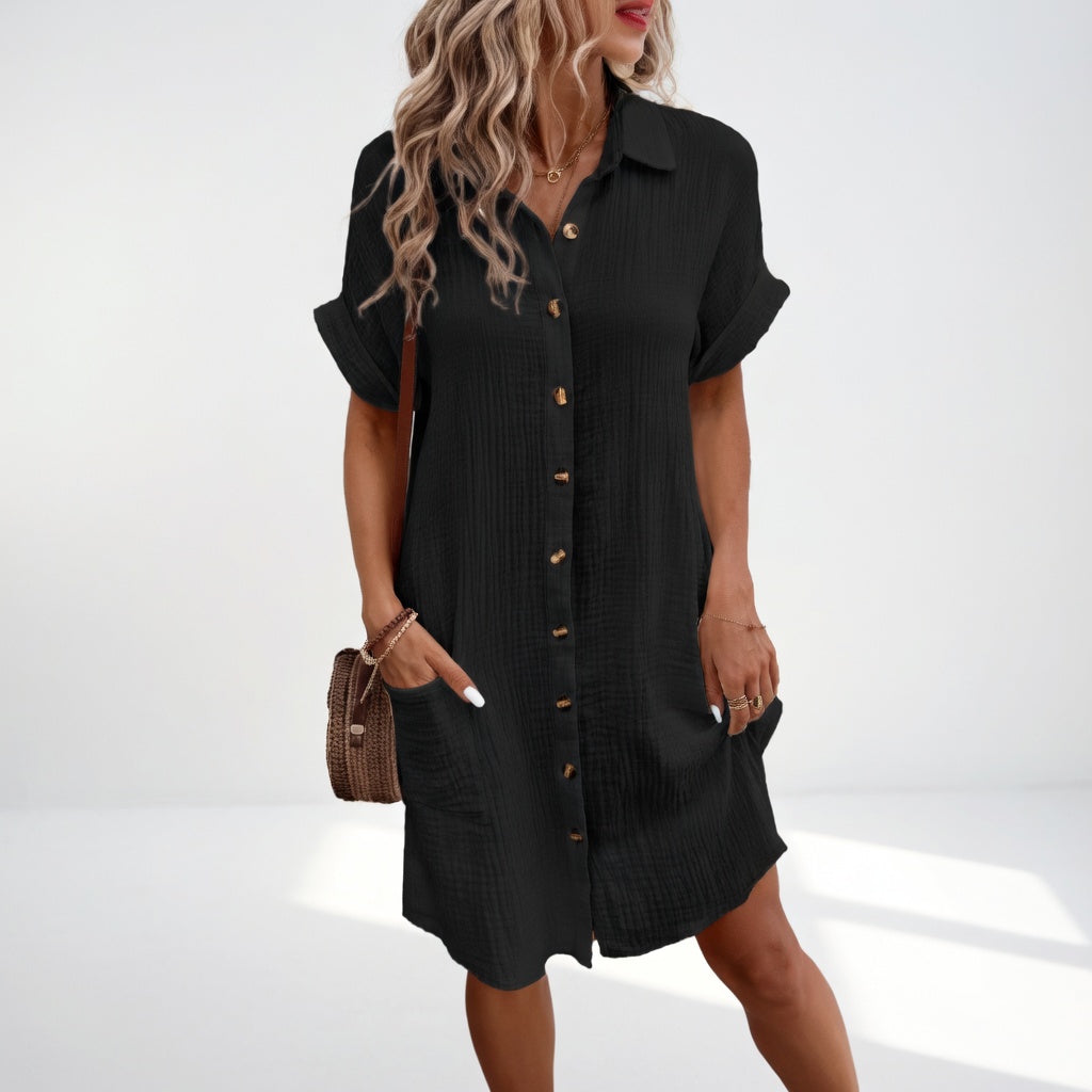 Béatrice™ — Abito camicia elegante e facile da indossare