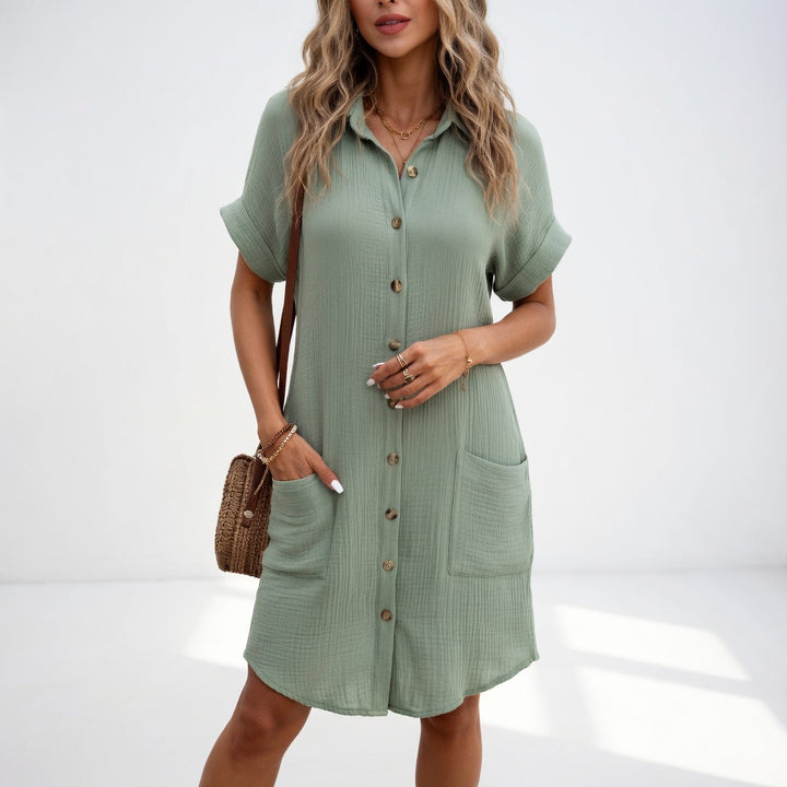 Béatrice™ — Abito camicia elegante e facile da indossare