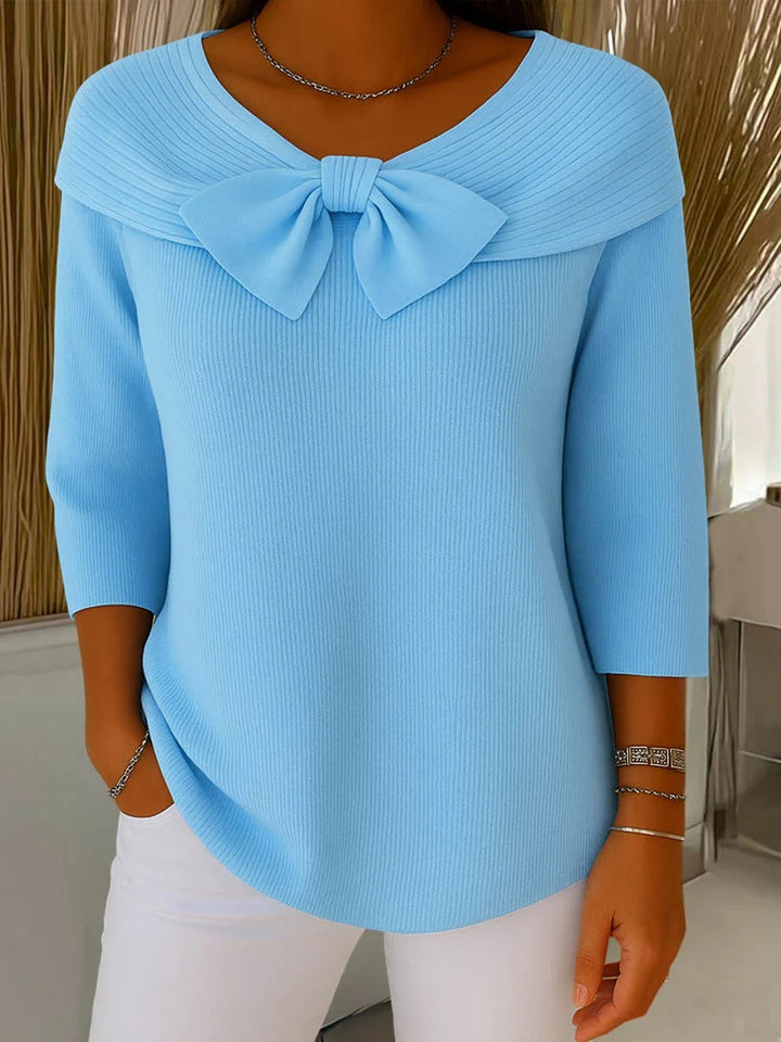 Tivella™ | Maglione con Fiocco e Collo Rotondo