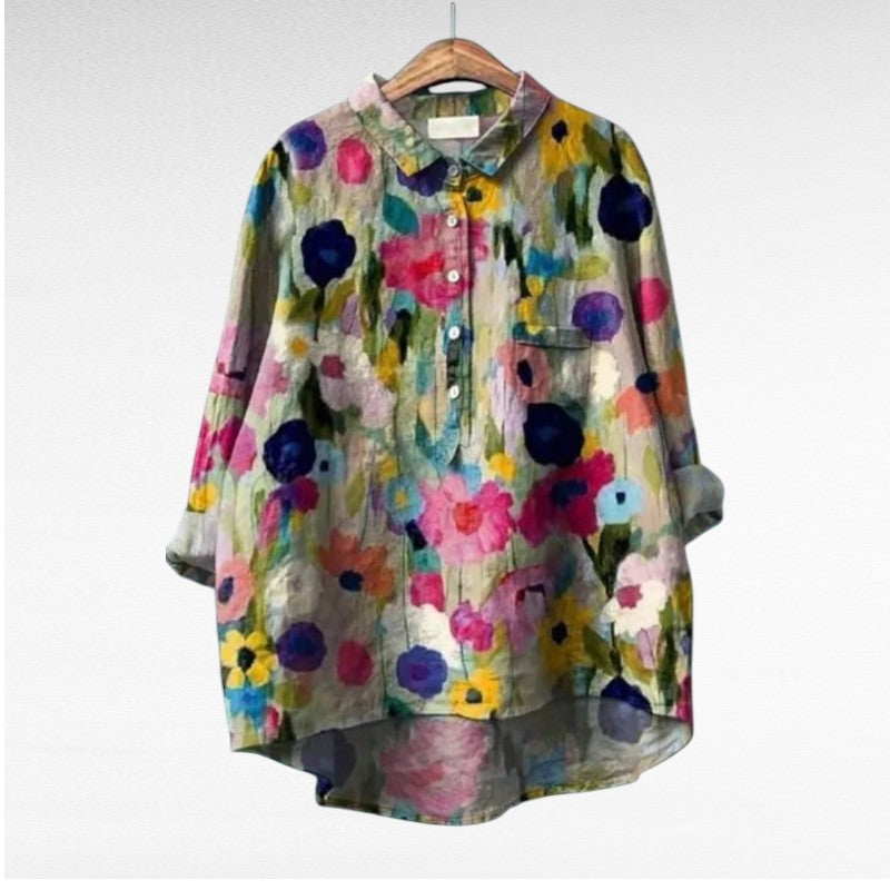 Cecily | Blusa Floreale Pittorica