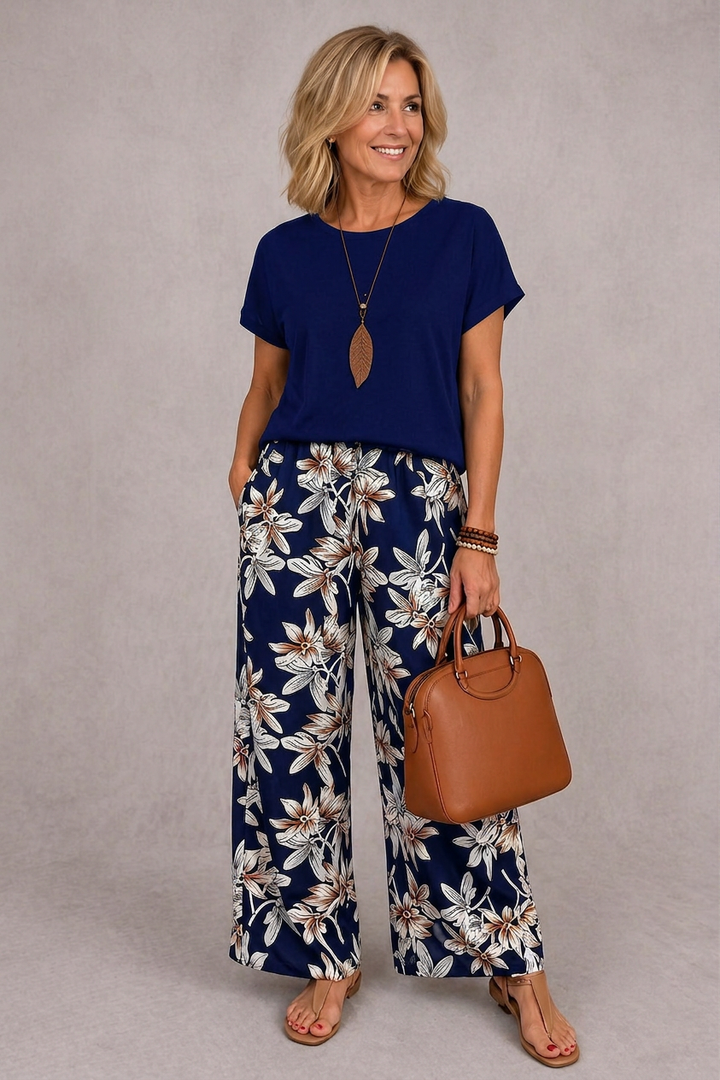 Rosie | Elegante Completo Floreale Due Pezzi