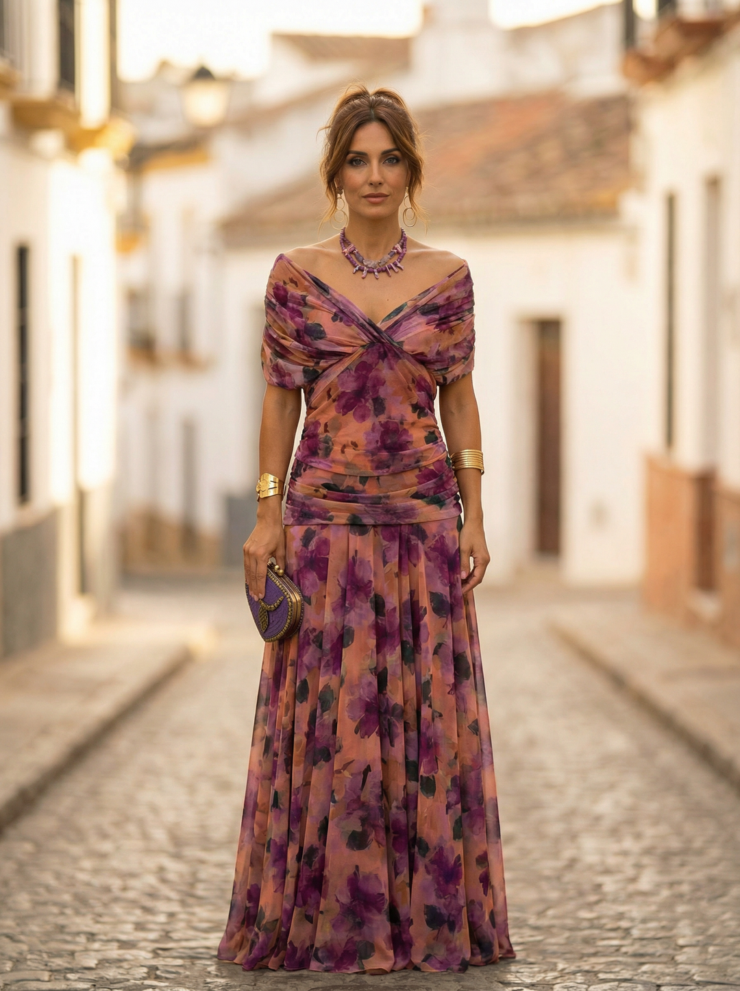 Leo | Vestito lungo con scollo a V elegante