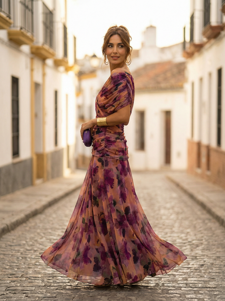 Leo | Vestito lungo con scollo a V elegante