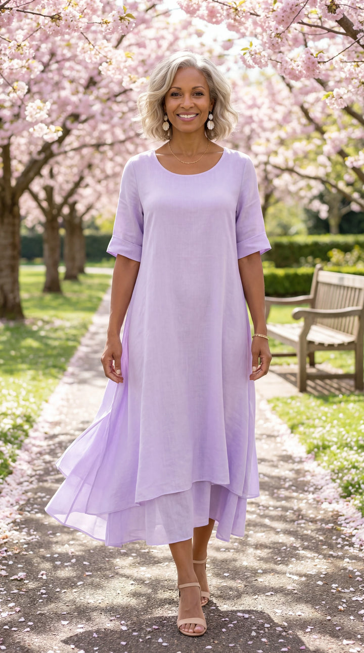 Abito Maxi Tiered Aria Fluid