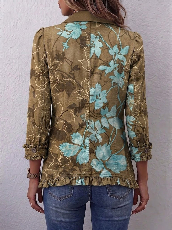 Sundara™ | Giacca Vintage Floreale a Righe Boho