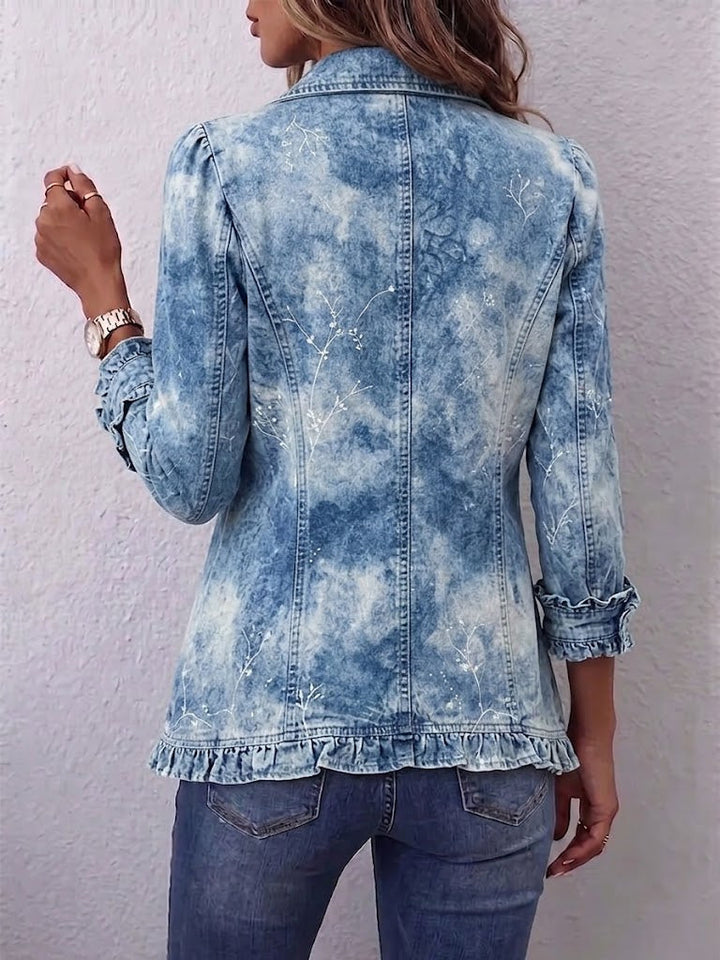 Jemison™ | Giacca Vintage Botanica Stile Boho con Dettagli a Volant